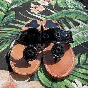 Jack Rodgers, Size 6 Patent leather sandals.